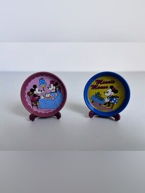 Disney Mickey And Minnie Mouse Mini Plate Capsule Toy